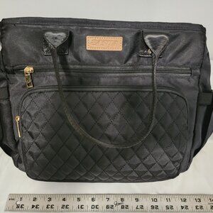 Easym Black Quilted Insulated Lunch Tote / Cooler Bag with Strap – Like New